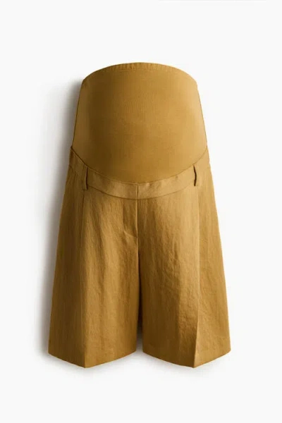 H&m Mama Bermuda Shorts In Yellow
