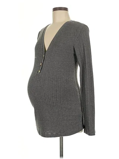 Pre-owned H&m Mama Cardigan Sweater In Gray