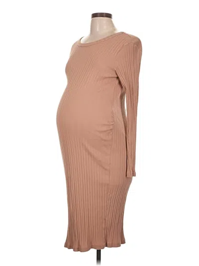 Pre-owned H&m Mama Casual Dress In Tan