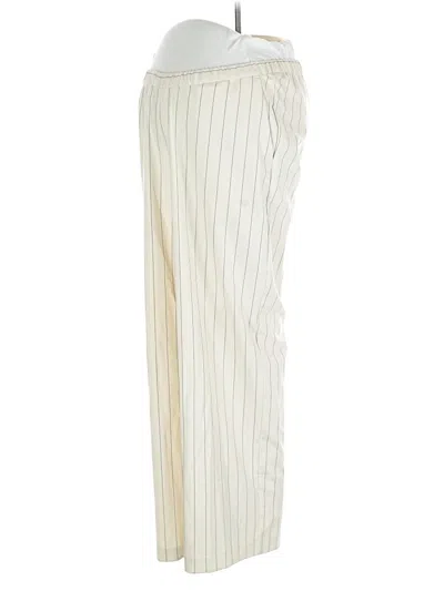 Pre-owned H&m Mama Casual Pants In White