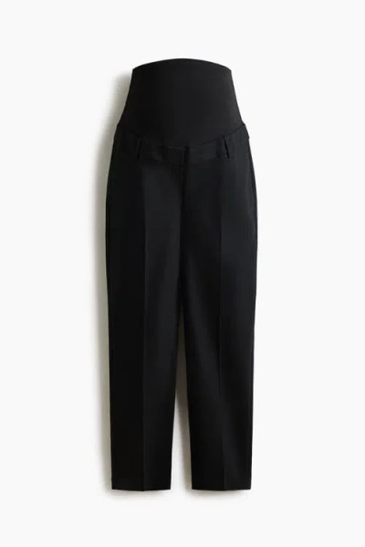 H&m Mama Cigarette Trousers In Black
