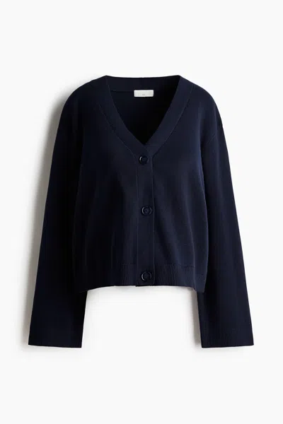 H&m Mama Fine-knit Cardigan In Yellow
