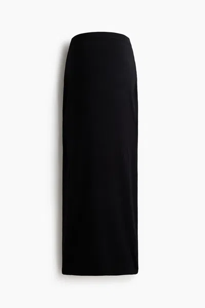 H&m Mama Fine-knit Skirt In Blue