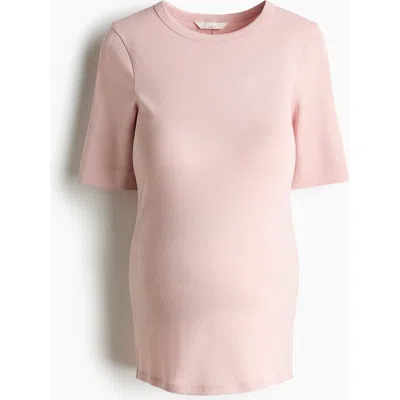 H&m Mama Fitted T-shirt In Pink