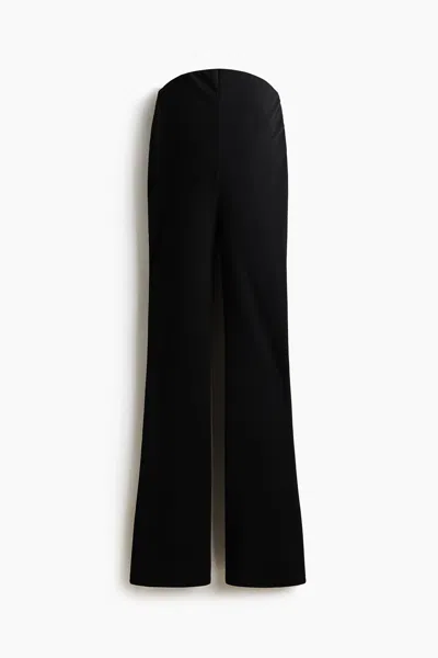 H&m Mama Flared Ponte Di Roma Leggings In White