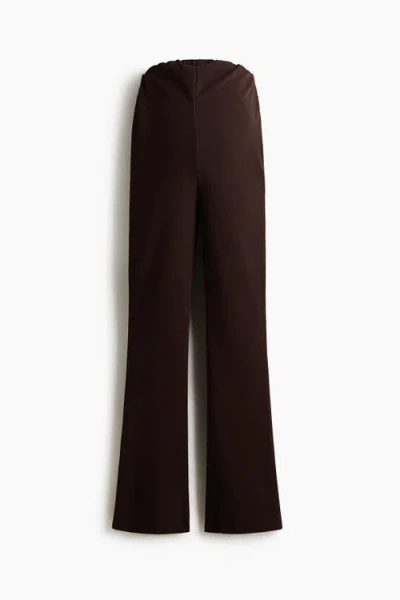 H&m Mama Flared Ponte Di Roma Leggings In Brown