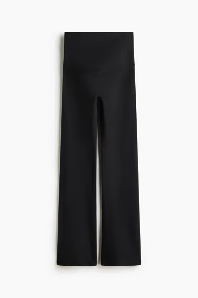 H&m Mama Flared Sports Leggings With Softmove In Black