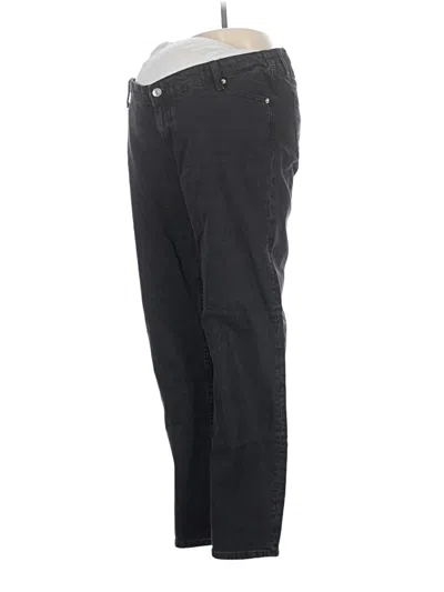 Pre-owned H&m Mama Jeans In Black