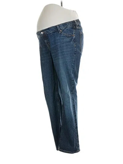 Pre-owned H&m Mama Jeans In Blue