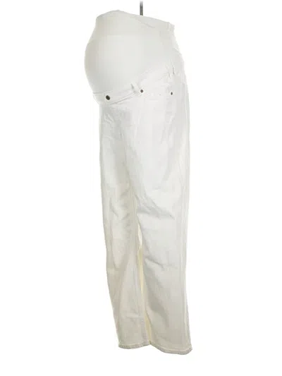 Pre-owned H&m Mama Jeans In White