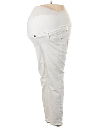 Pre-owned H&m Mama Jeggings In White