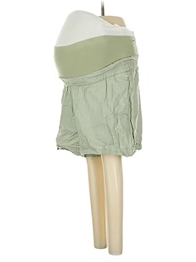 Pre-owned H&m Mama Khaki Shorts In Green