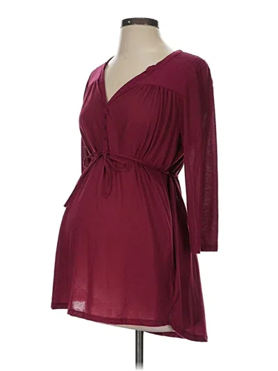 Pre-owned H&m Mama Kimono In Burgundy