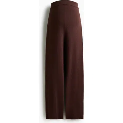 H&m Mama Knitted Trousers In Brown
