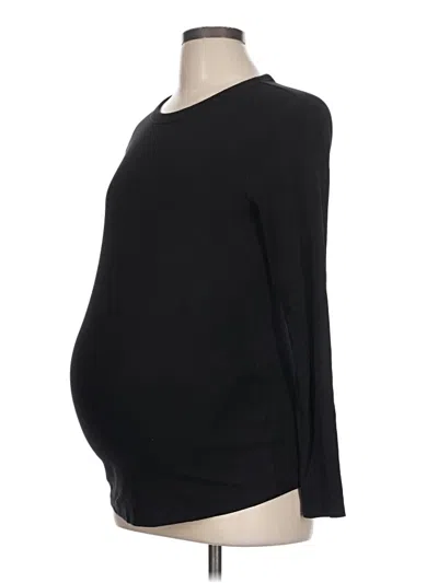 Pre-owned H&m Mama Long Sleeve T-shirt In Black