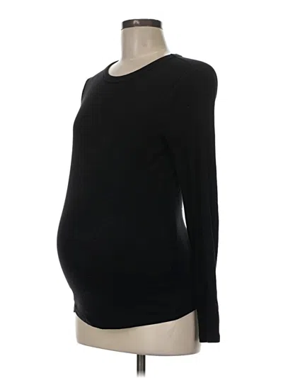 Pre-owned H&m Mama Long Sleeve T-shirt In Black
