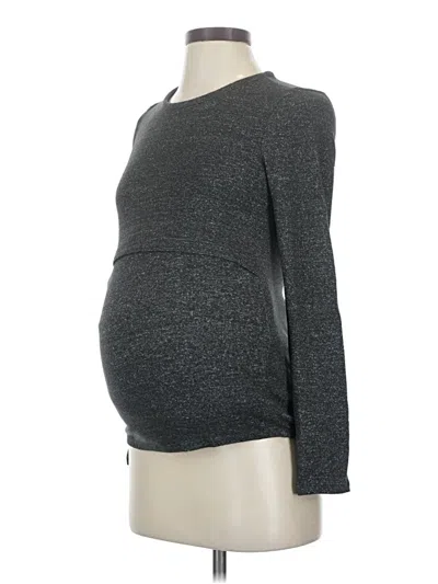 Pre-owned H&m Mama Long Sleeve T-shirt In Gray