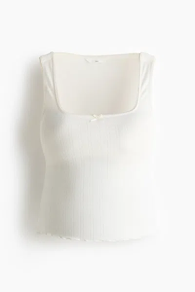H&m Mama Nursing Tank Top In White