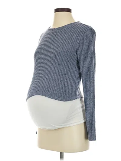 Pre-owned H&m Mama Pullover Sweater In Blue