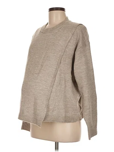 Pre-owned H&m Mama Pullover Sweater In Brown