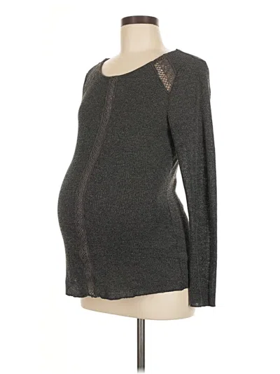 Pre-owned H&m Mama Pullover Sweater In Gray