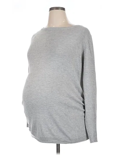 Pre-owned H&m Mama Pullover Sweater In Gray