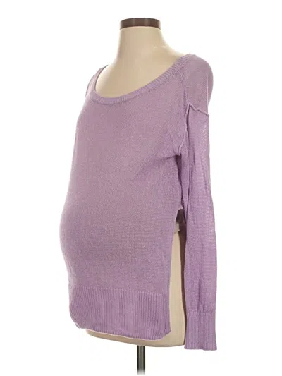 Pre-owned H&m Mama Pullover Sweater In Purple