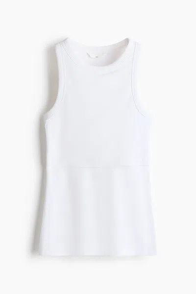 H&m Mama Ribbed Nursing Tank Top In White