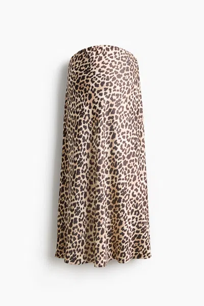 H&m Mama Satin Slip Skirt In Multi