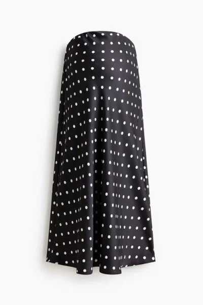 H&m Mama Satin Slip Skirt In Black