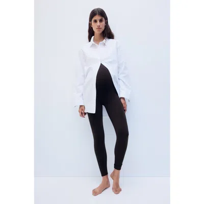 H&m Mama Seamless Ribbed Leggings In Black