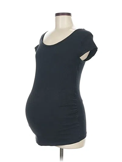 Pre-owned H&m Mama Short Sleeve T-shirt In Black