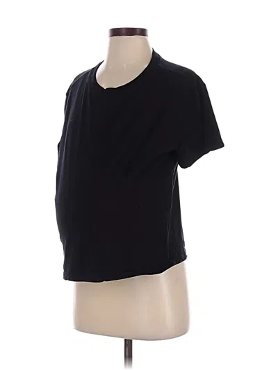 Pre-owned H&m Mama Short Sleeve T-shirt In Black