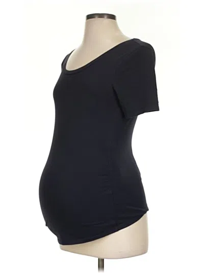 Pre-owned H&m Mama Short Sleeve T-shirt In Black
