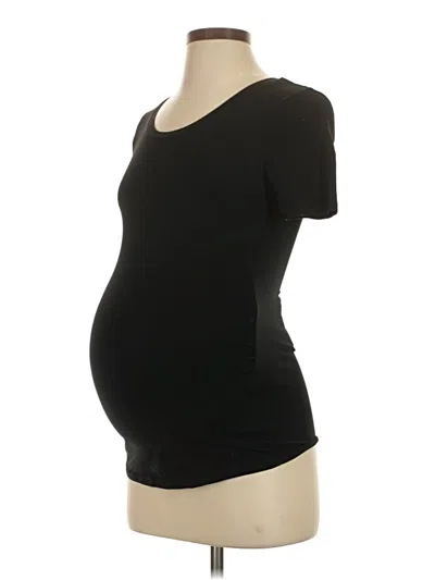 Pre-owned H&m Mama Short Sleeve T-shirt In Black