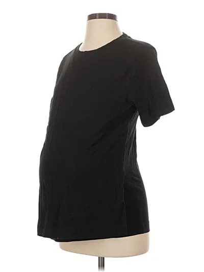 Pre-owned H&m Mama Short Sleeve T-shirt In Black