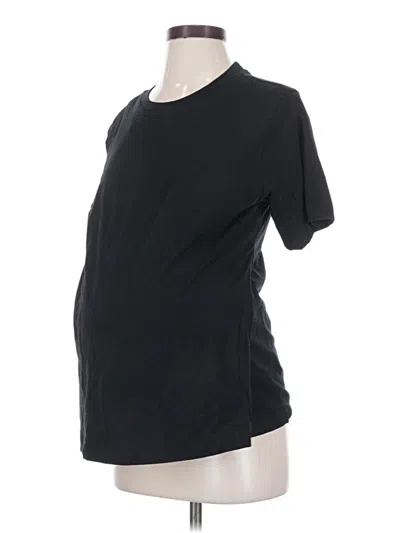 Pre-owned H&m Mama Short Sleeve T-shirt In Black