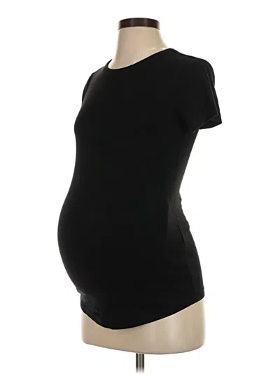 Pre-owned H&m Mama Short Sleeve T-shirt In Black