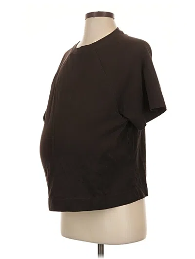 Pre-owned H&m Mama Short Sleeve T-shirt In Brown