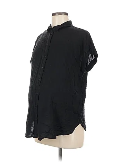 Pre-owned H&m Mama Short Sleeve Turtleneck In Black