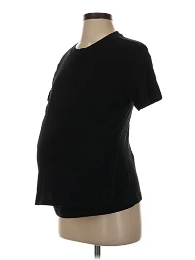 Pre-owned H&m Mama Short Sleeve Turtleneck In Black