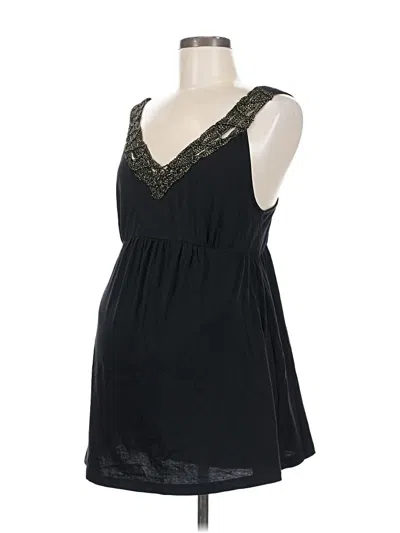 Pre-owned H&m Mama Sleeveless Blouse In Black