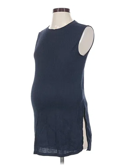 Pre-owned H&m Mama Sleeveless Top Blue Boatneck Tops