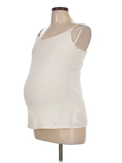Pre-owned H&m Mama Sleeveless Top Ivory Scoop Neck Tops