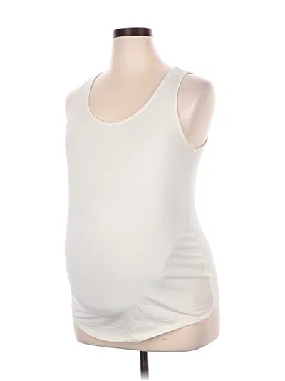 Pre-owned H&m Mama Sleeveless T-shirt In Ivory