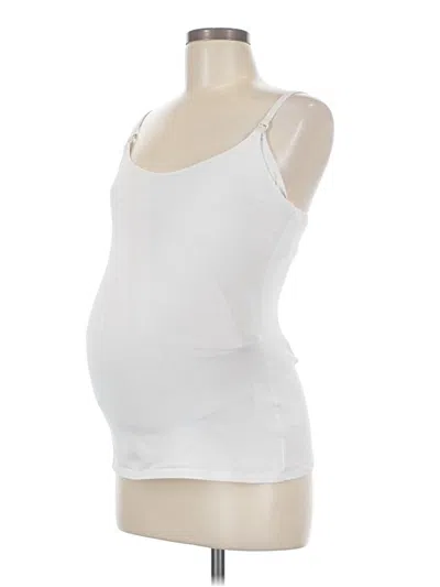 Pre-owned H&m Mama Sleeveless T-shirt In White