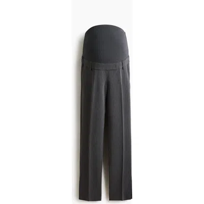 H&m Mama Slit-hem Trousers In Black