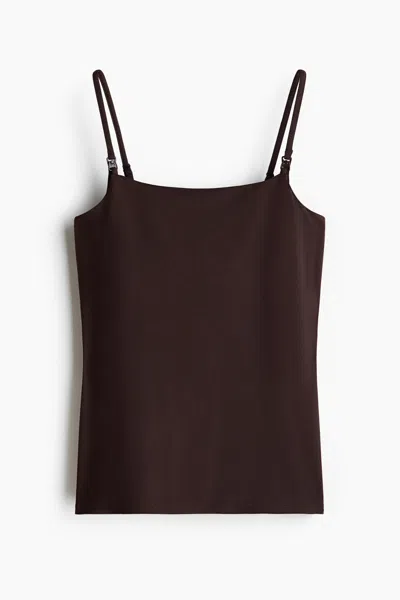 H&m Mama Soft Nursing Camisole Top In Brown