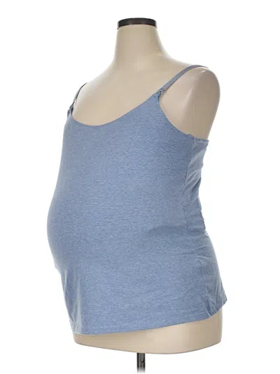 Pre-owned H&m Mama Tank Top Blue Strapless Neckline Tops