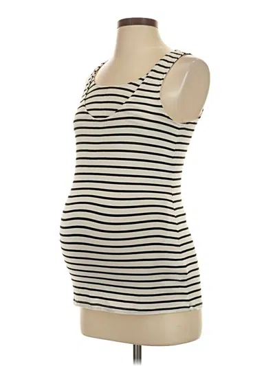 Pre-owned H&m Mama Tank Top Ivory Strapless Neckline Tops